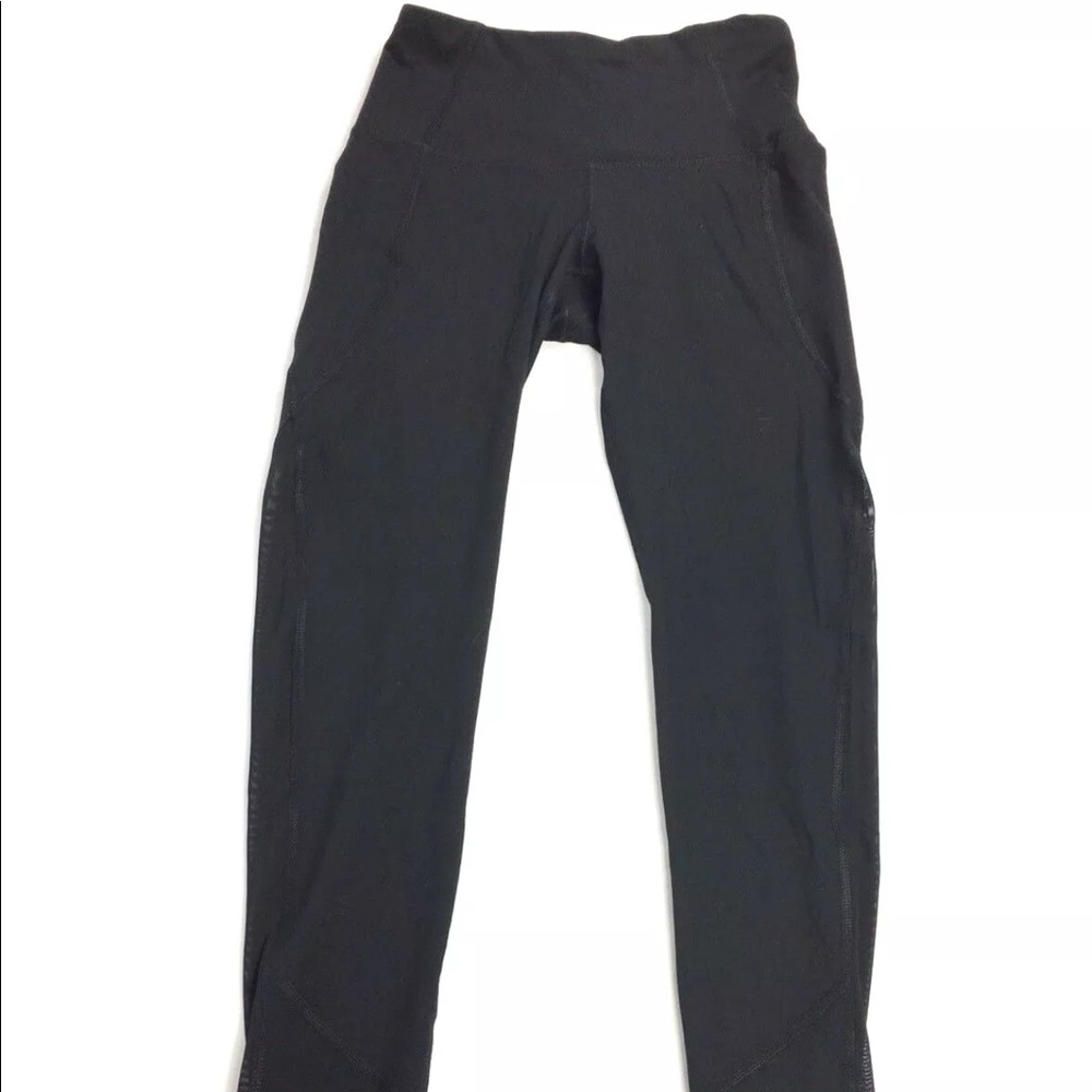 Yogalicious Athletic Black Mesh Calf High Waist